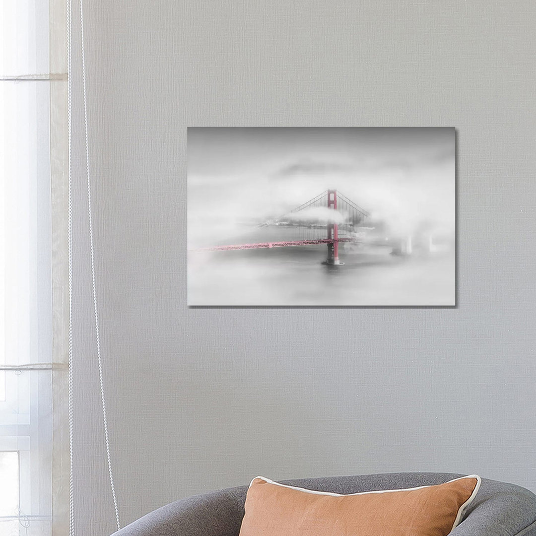 Foggy Golden Gate Bridge by Melanie Viola - Wrapped Canvas Print