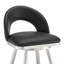 Tabouret tournant 30 "Charlotte en acier inoxydable brossé avec similicuir noir-1464174069-1464174075-1464174074