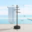 Porte-serviettes de piscine pour l'extérieur, avec 3 barres réglables, base lestée, noir