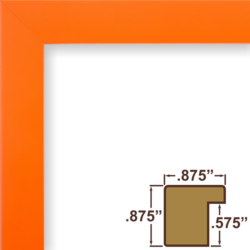 Cadre photo confetti 0,875 po Confetti, L 20 po x H 30 po avec passe-partout l 16 po x H 2, Orange
