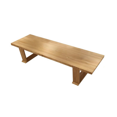 86.61"Natural Wood Pine Long Rectangular Conference Table