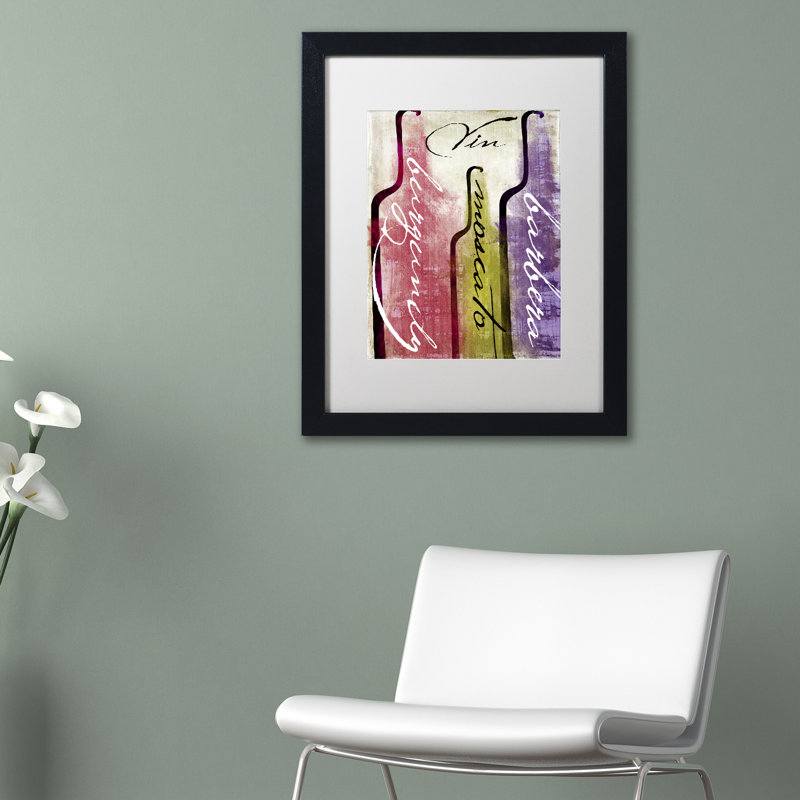 Jadaya «Wine Tustation II», impression encadrée, H 14 po x l 11 po x P 0,5 po, Blanc, Cadre noir
