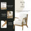 Fauteuil d'appoint de style moderne Mid-Century avec coussin lombaire amovible Eterna-607393207