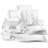 32 Piece Porcelain China Dinnerware Set - Service for 6