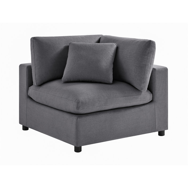 Chaise de coin Cassandra - gris anthracite, Gris anthracite
