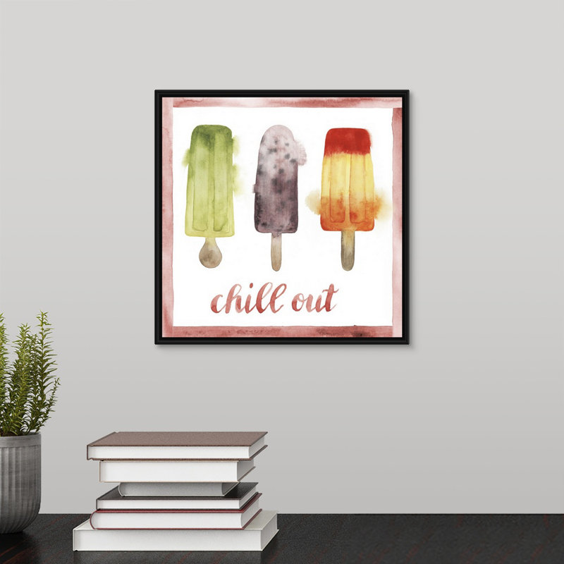 « chill out vi », reproduction d’art textuel sur toile, Cadre noir, H 11,7 po x l 11,7 po x P 1,75 po