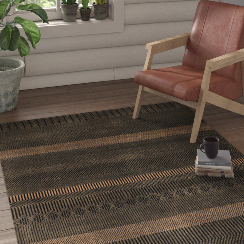 Castellane Wool Striped Indoor Rug, Round 7'9"