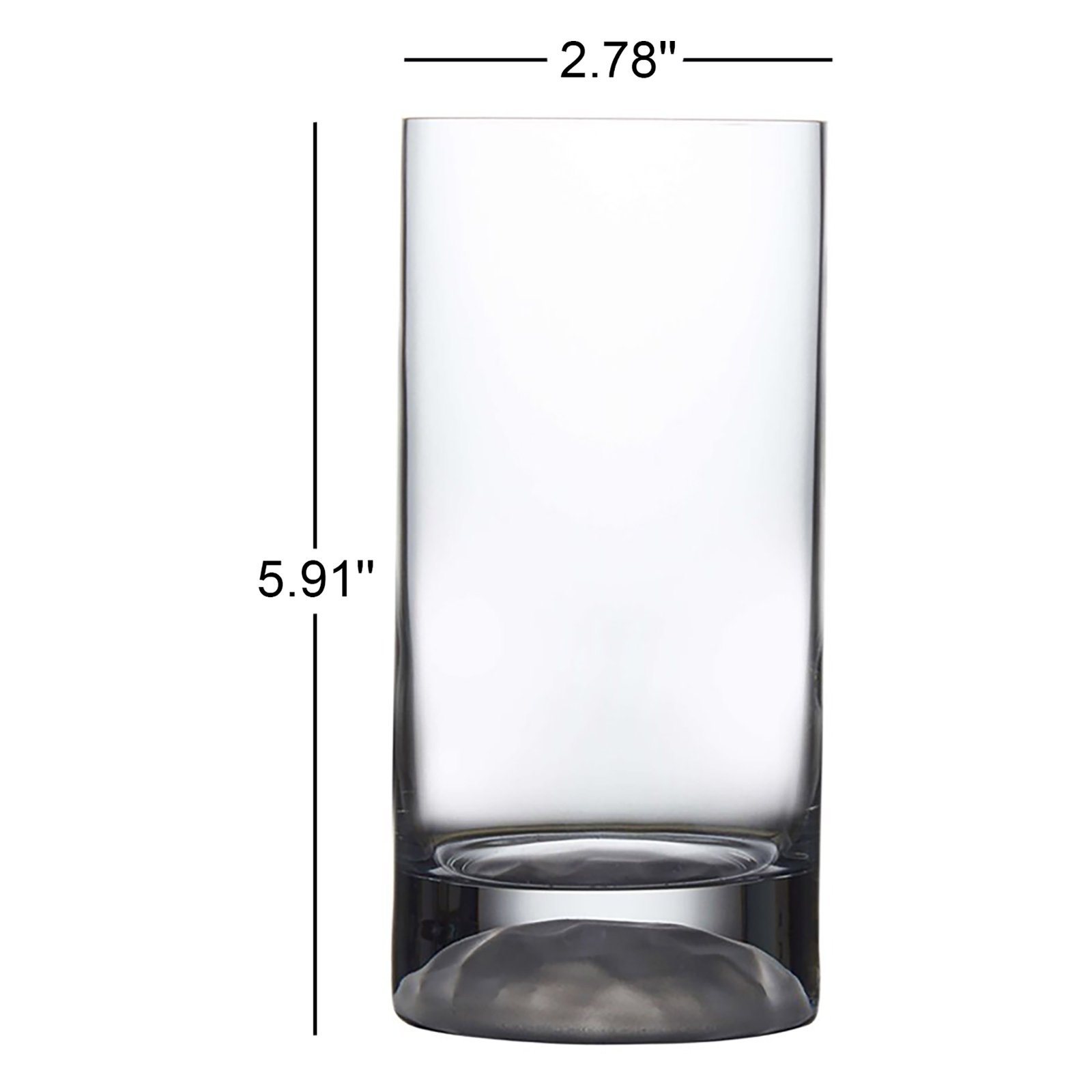 Club Ice Crystal Highball Glass Set, 14.2 Oz