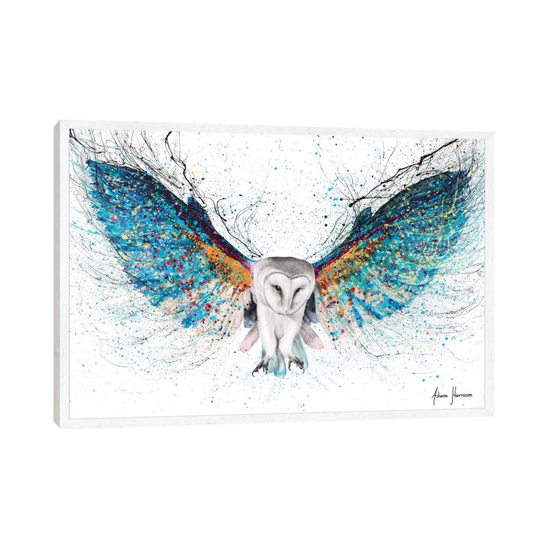 Opulent Night Owl by Ashvin Harrison - Wrapped Canvas Print, 152.5 cm H x 101.5 cm W, White Framed