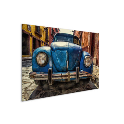 Maggiolino VW by Art Studio 53×80 cm MetalArt Materic Aluminum Satin Effect, Frameless Panel, Lightweight Ready to Hang