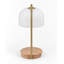 Lampe de bureau Camille moderne avec base de chargement sans fil, fer, blanc