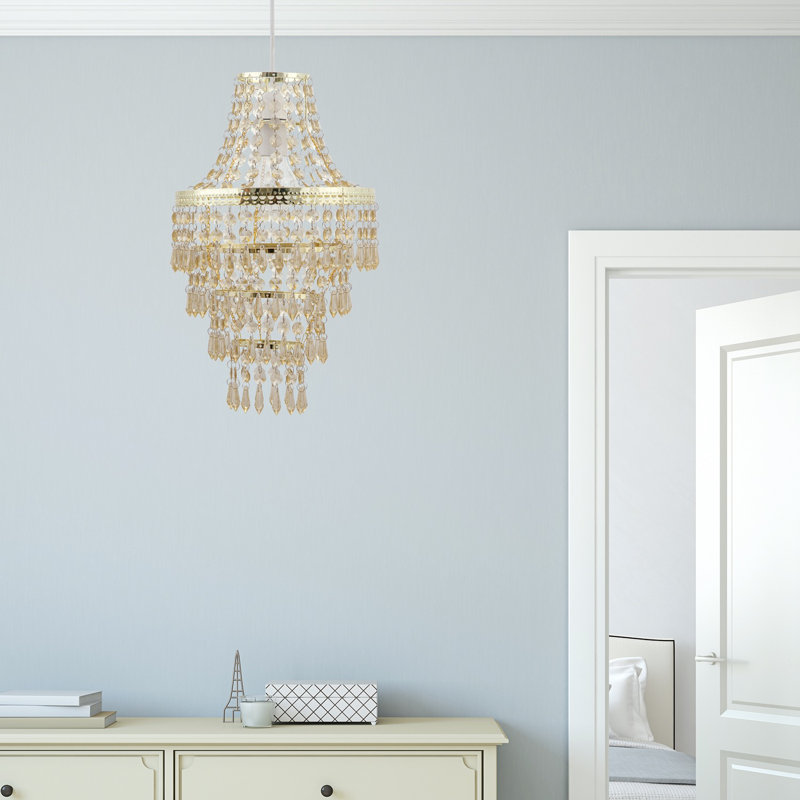 35cm H Plastic Novelty Pendant Shade ( Uno ), Amber
