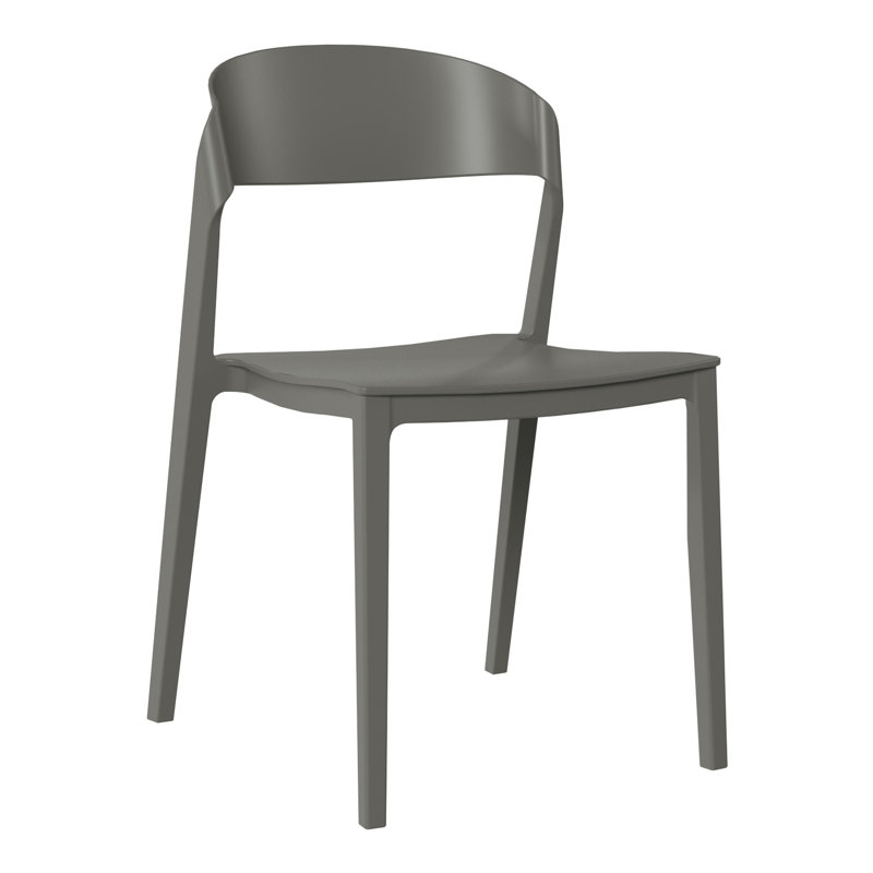 Ensemble de 2 chaises de patio empilables, Grey