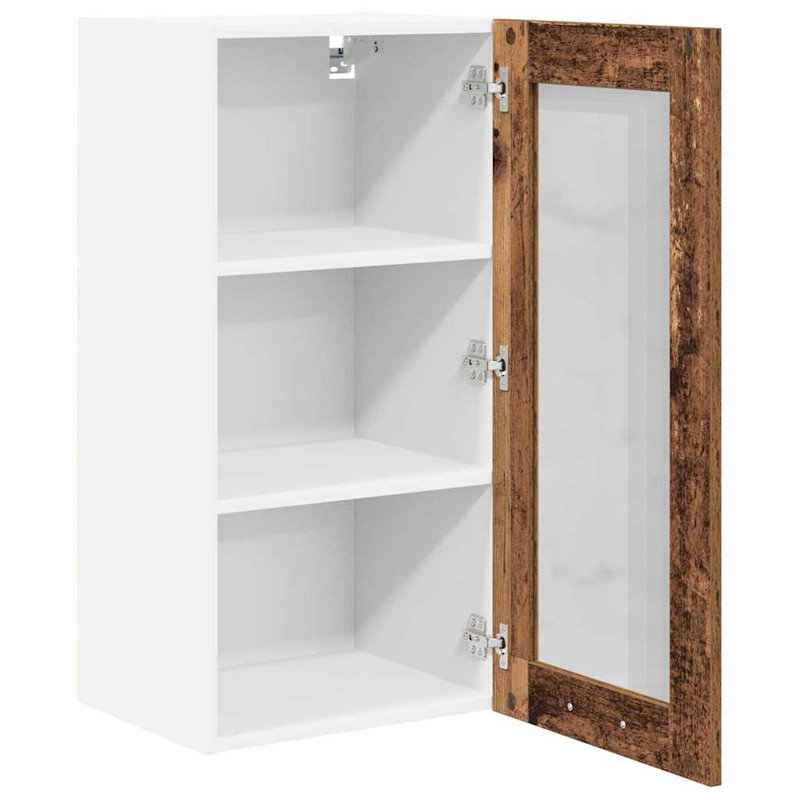 Vidaxl Hanging Cabinet With Storage Riga Grey Sonoma 60 X 31 X 80 Cm, 80cm H x 40cm W x 31cm D, Smoked Oak