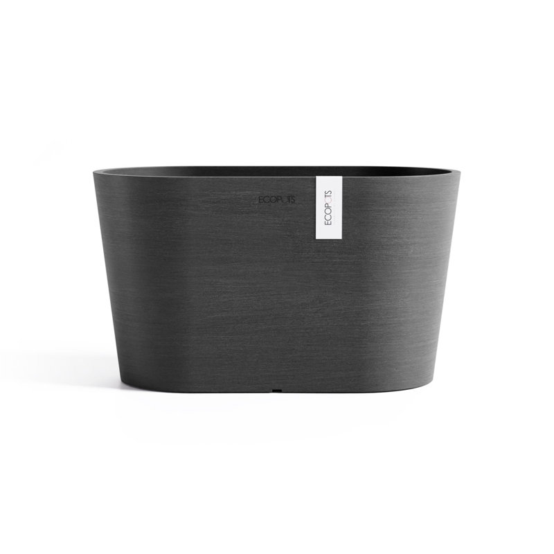 Pot Planter, Dark Gray, 6.5" H x 12" W x 6.5" D