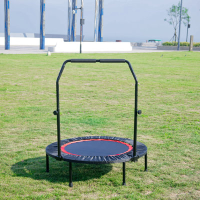Mini trampoline d'exercice 40 pouces pour adultes ou enfants - Trampoline de remise en forme d'intérieur avec coussin de sécurité | Max