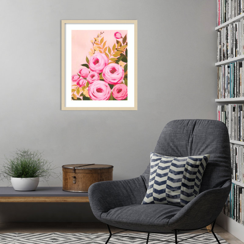 «Vibrant Roses II» par Grace Popp, impression sur bois encadrée, H 25 po x l 21 po