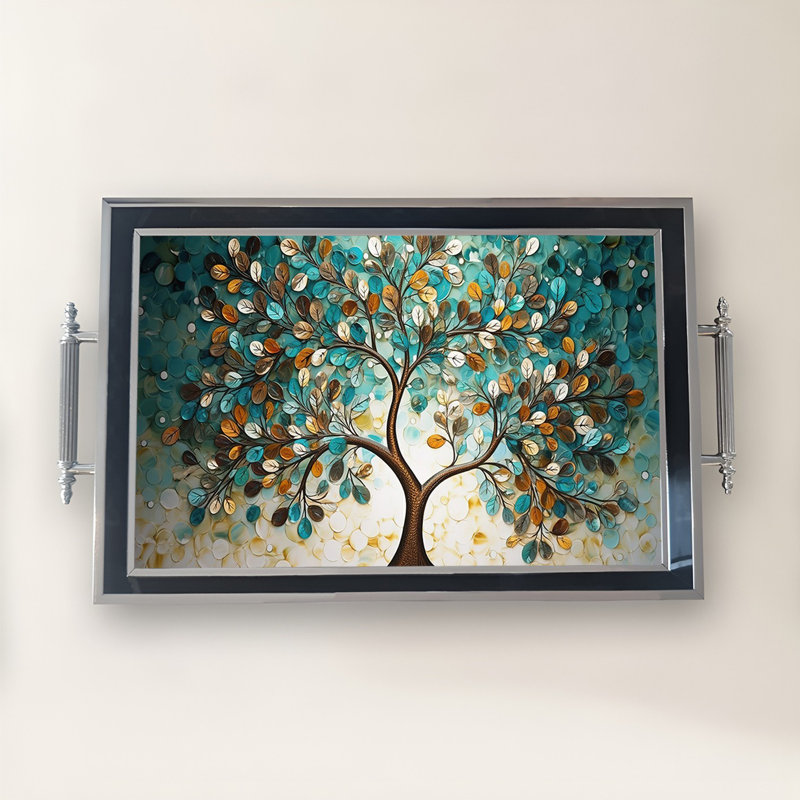 Elegant Glass Tray, 19.7 x 11.4 x 1.4 inches | 100% Durable Glass Construction | Easy to Clean with Damp Cloth | Ideal for Serving, Decorative Display, and Organizing | Stylish Addition to Home Décor