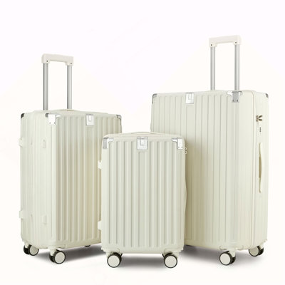 3-Piece Large-Capacity Luggage with Removable Wheels