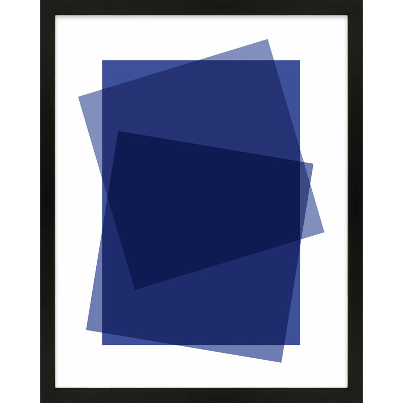 Kami " Indigo Kami " by Jacques Pilon, Black Framed Paper, 38" H x 30" W
