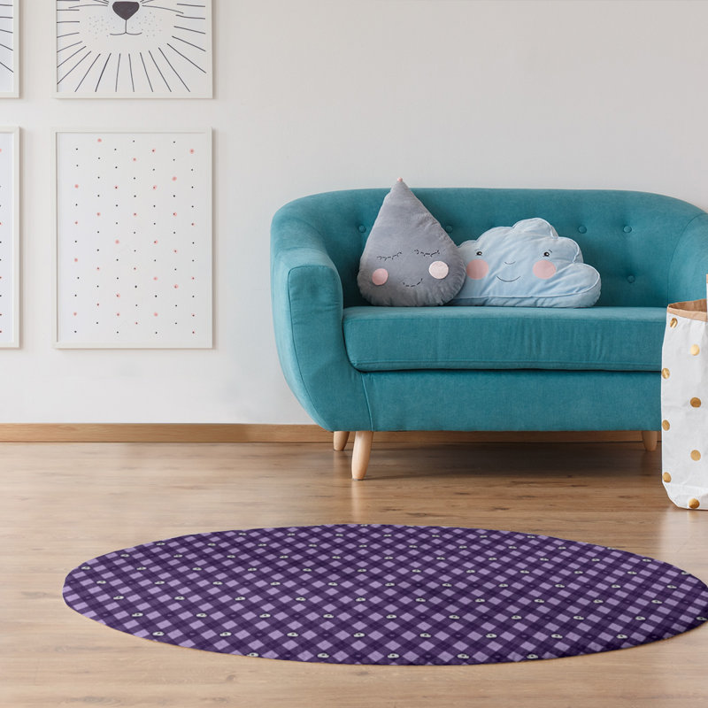 Tapis de zone mauve "reg patterns argyle crânes", Rectangle 3 pi x 5 pi