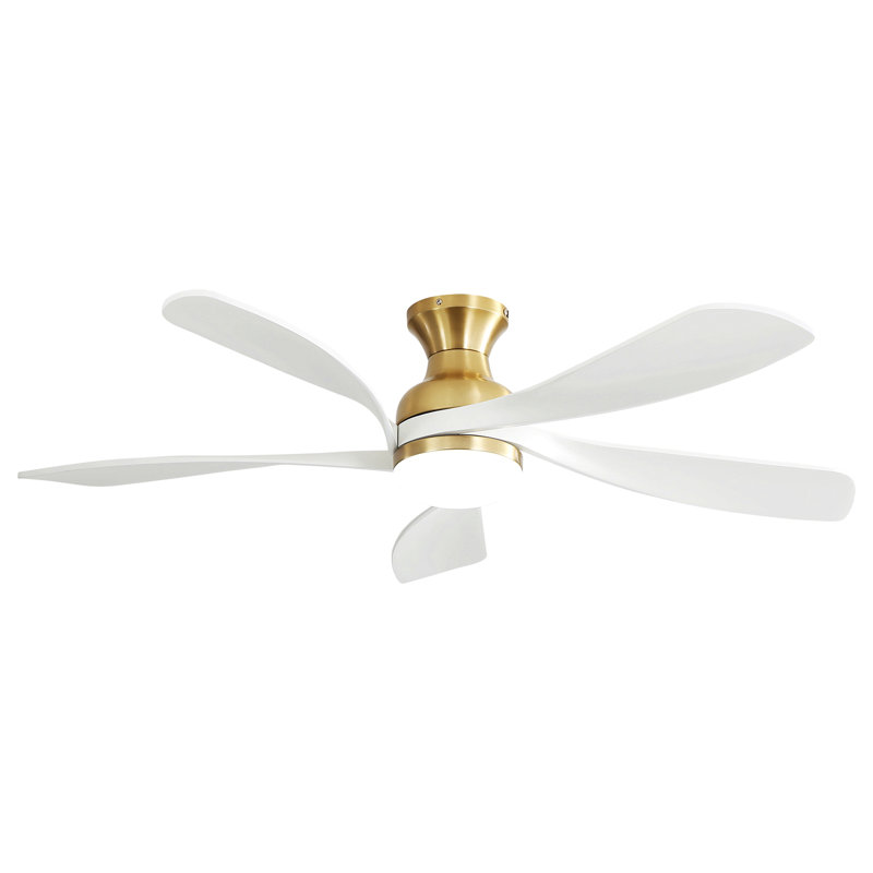 Ventilateur de plafond 52 pouces avec 3 lumières à DEL à intensité variable réversible et silencieuse