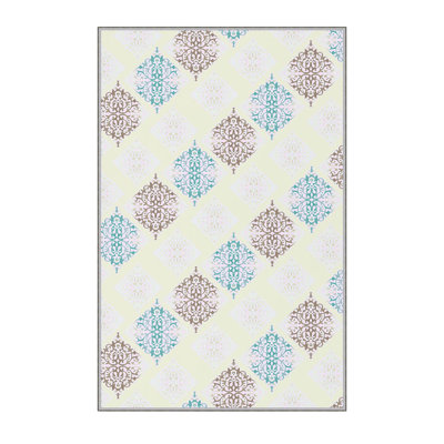 Premium Polyester Area Rug (5.2 x 7.5 ft), 100% Antibacterial, Non-Slip Underside, 0.3 in Pile Height | Machine Washable, 3D Digital Print, Durable Woven Carpet | Ideal for Living Room, Bedroom & Dining Spaces