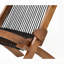 Chaise pliante en bois cordée avec finition naturelle pour l'intérieur et l'extérieur, parfaite pour économiser de l'espace et du confort