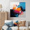 «Blue and Pink Paint Ink Expression V», impression d'art mural en métal fractal