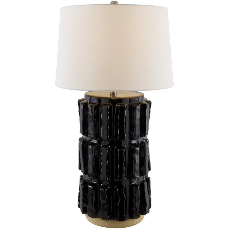 Lampe de table Waelyn, Noir, noir, noir, noir