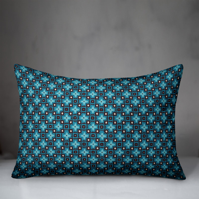 Coussin Floral, Bleu
