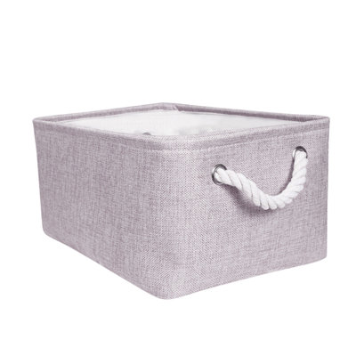 1 panier de rangement pliable en tissu avec poignées pour jouets