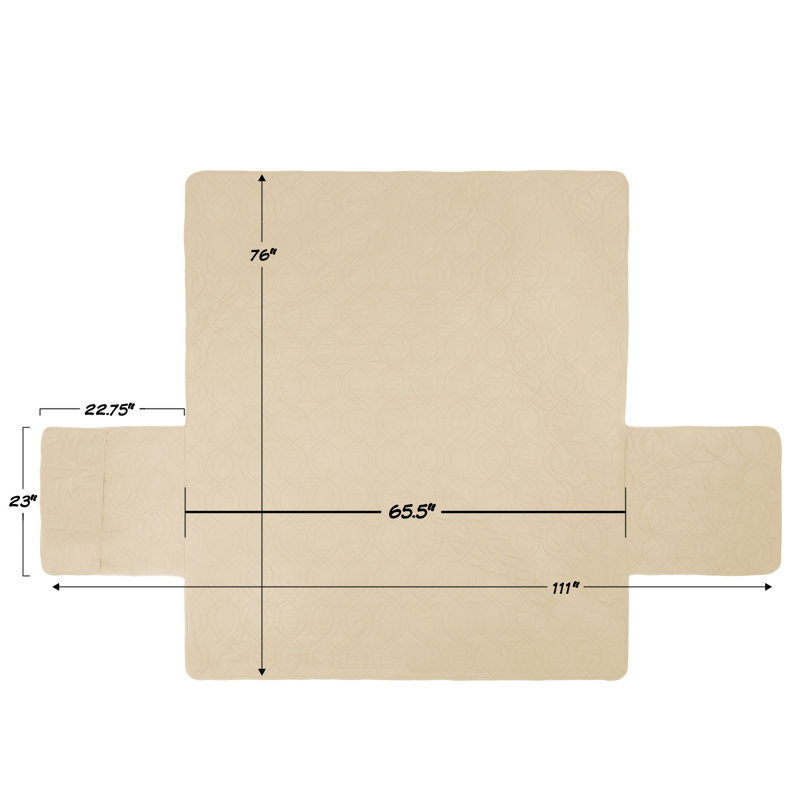 PETMAKER Waterproof Couch Cover for Pets, Tan, Tan, 0.25" H x 76" W x 111" D
