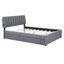 Lit plateforme gris avec lit gigogne simple TG pour une expérience de sommeil amusante-1128045957