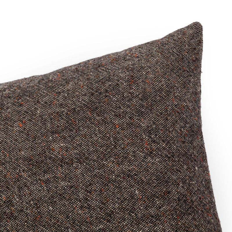Stonewash Throw Pillow Cover & Insert, Hasselt Ebony, Rectangle 16"H x 24"W