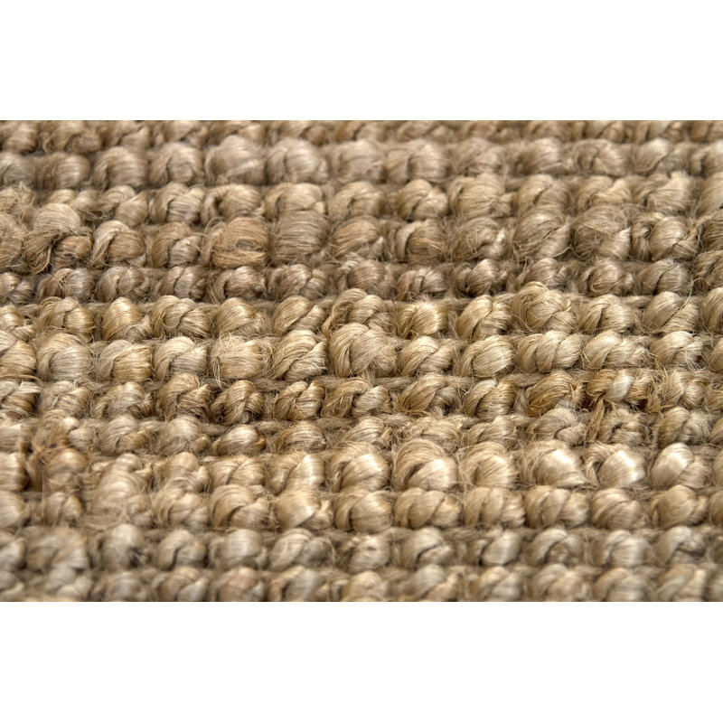 Lorie Solid Colour Jute / Sisal Hand Woven Area Rug, Rectangle 120 x 170cm