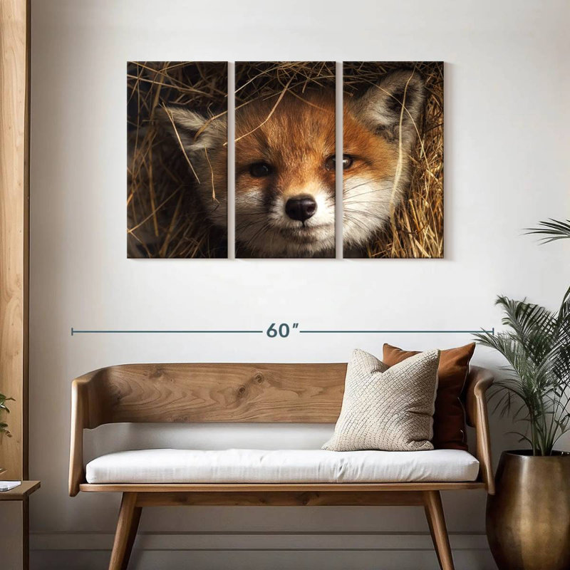 Peekaboo Fox, 28" H x 45" W