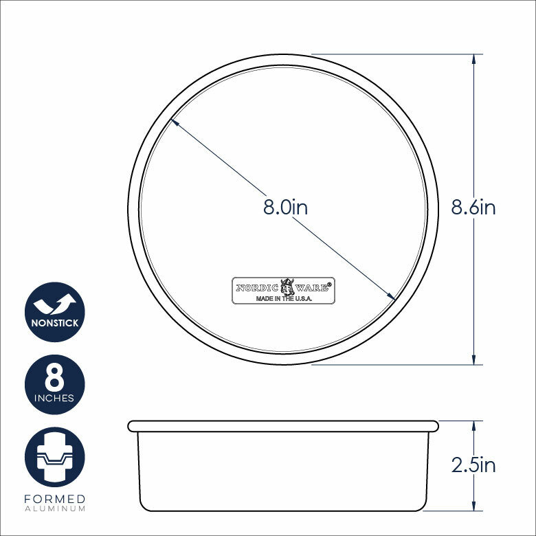 8-Inch Round Nonstick Aluminum Cake Pan