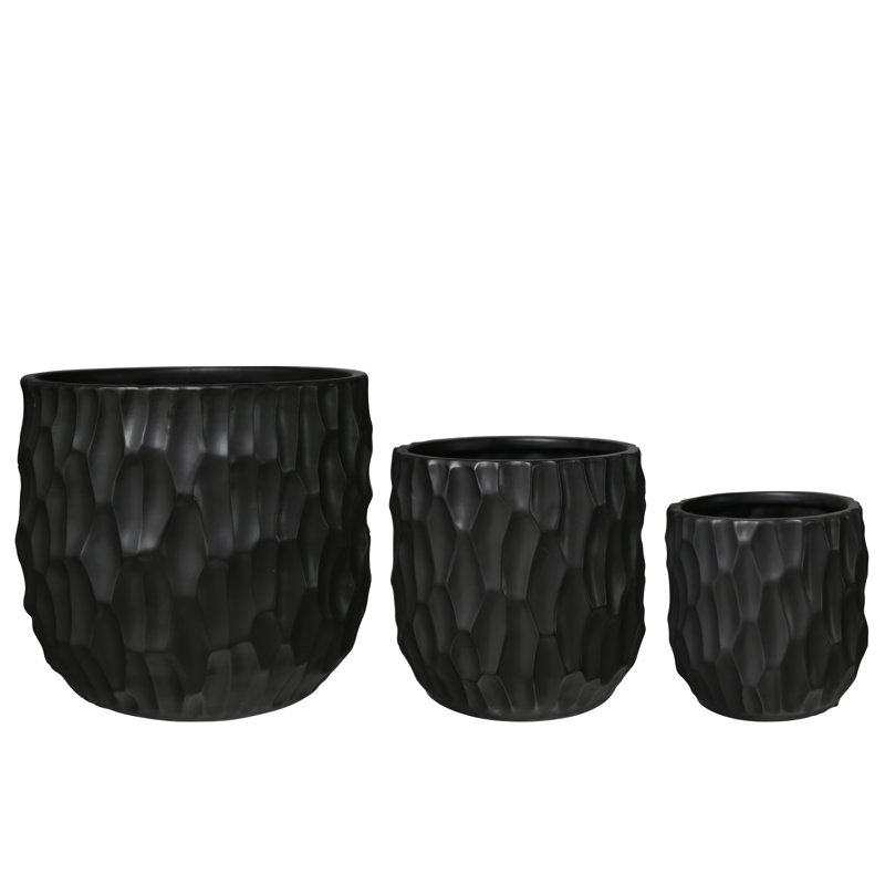 Ensemble de pots de fleurs en céramique 3 pièces Gossy
