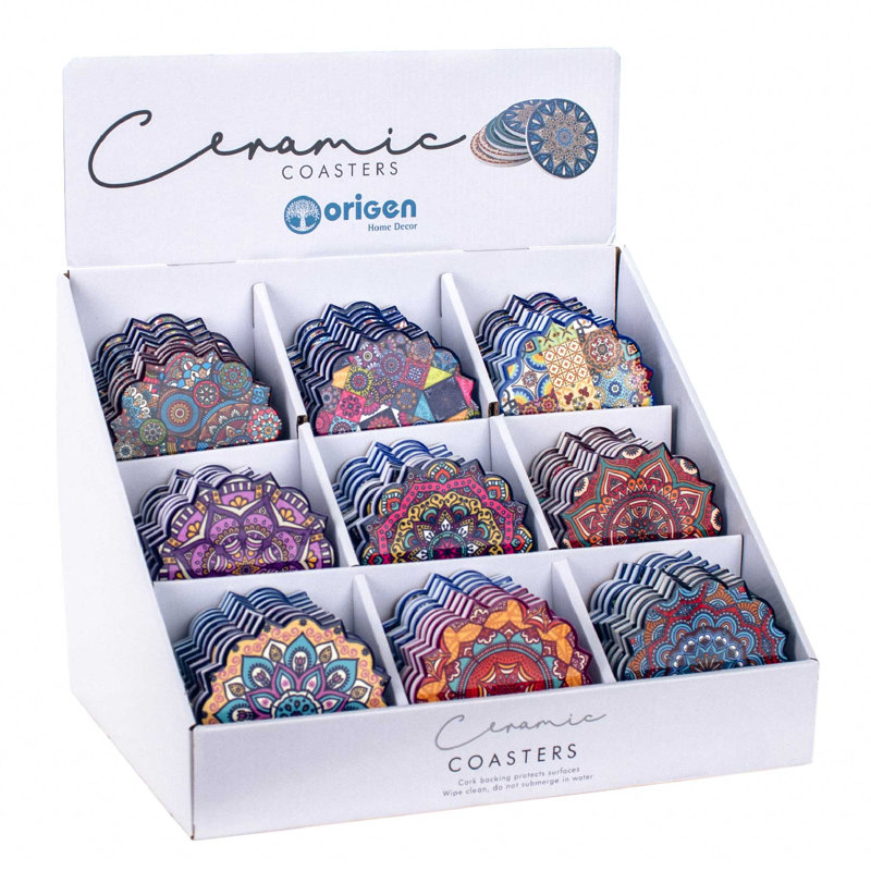 Ceramic Round 72 Piece Coaster Set