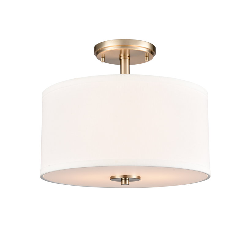Halima 13" Wide 2-Light Semi Flush , Modern Gold