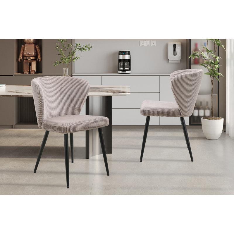 Wylandville 49cm H Upholstered Metal Side Chair, Yellow