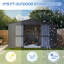 Remise de jardin en métal 11 pi x 9 pi - Acier galvanisé avec porte verrouillable et fenêtres (plancher non inclus)-115727280