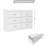 6 Dresser For Bedroom - Ample Room, Build In White Finish Contemporary Whitewash Smooth & Functional