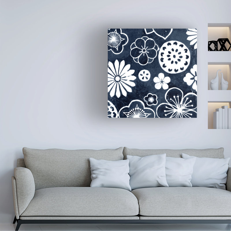 Art mural sur toile tendue - Megan Meagher, «Marine Cascade III», pour une décoration de salon, de chambre à coucher ou de bureau - 14 x 14