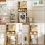 Over Toilet Storage Unit, 9 Storage Compartment, Wicker