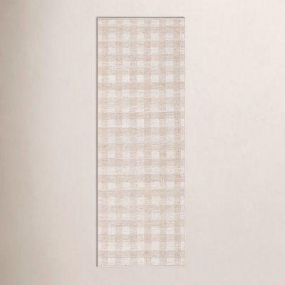 Lavande Hand-Woven Plaid Wool Rug