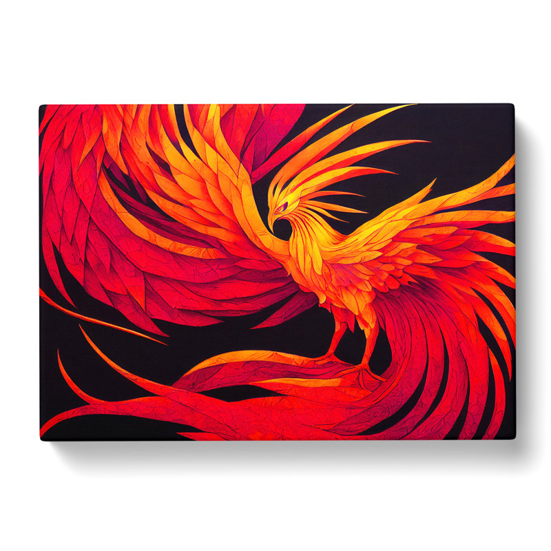 Favourable Phoenix Bird - Wrapped Canvas, 35cm H x 50cm W x 3cm D
