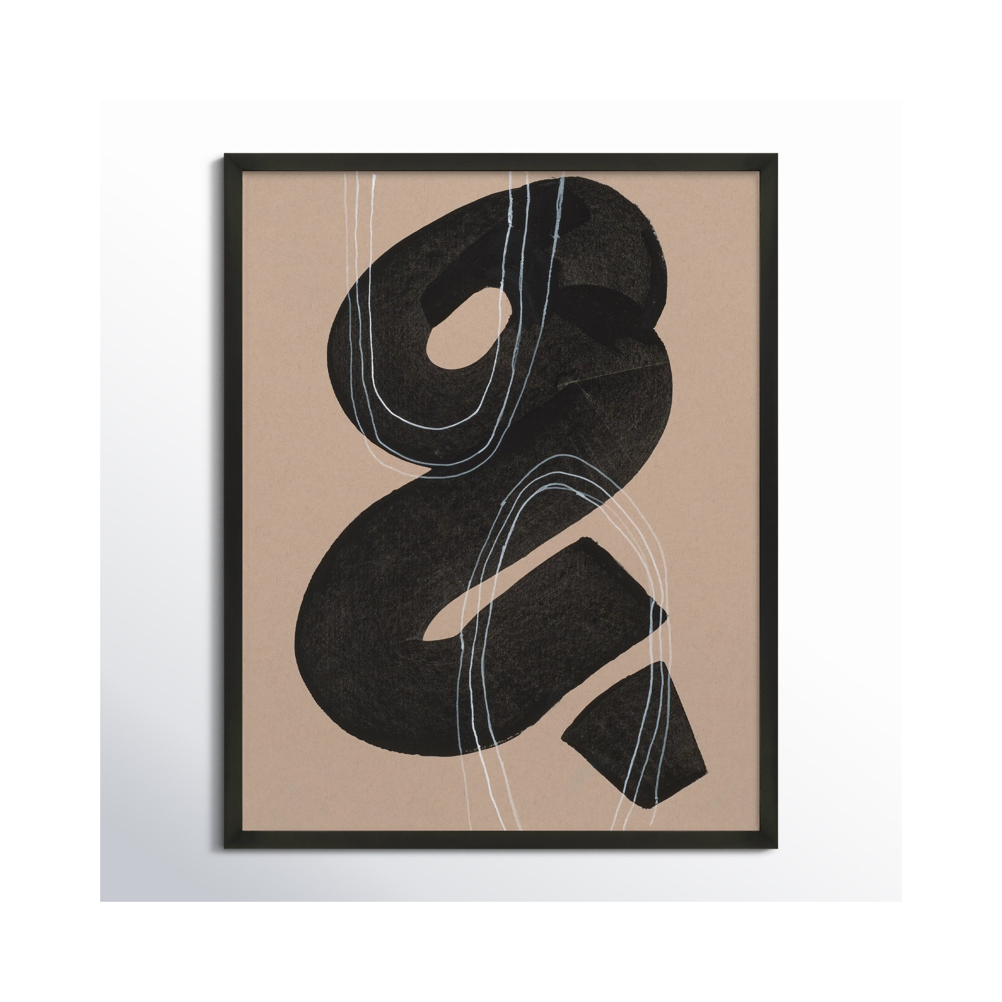 Free Form 5 by Andrea Stokes, Black Framed, 30" H x 24" W x 1.25" D