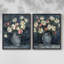 Impression florale Impasto I - impression encadrée de qualité supérieure - prête à être accrochée - aucun clou requis - aucun clou requis-108002466-108002468